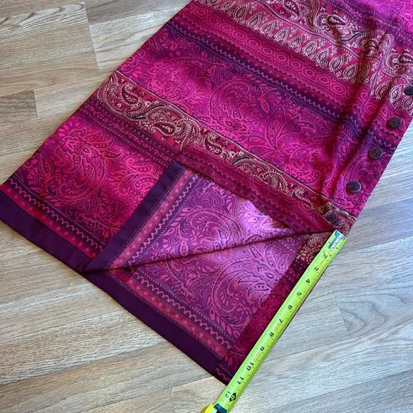 Vintage 1990’s R&K Original vibrant red and dark pink floral dress. Size 10P. - Picture 13 of 17